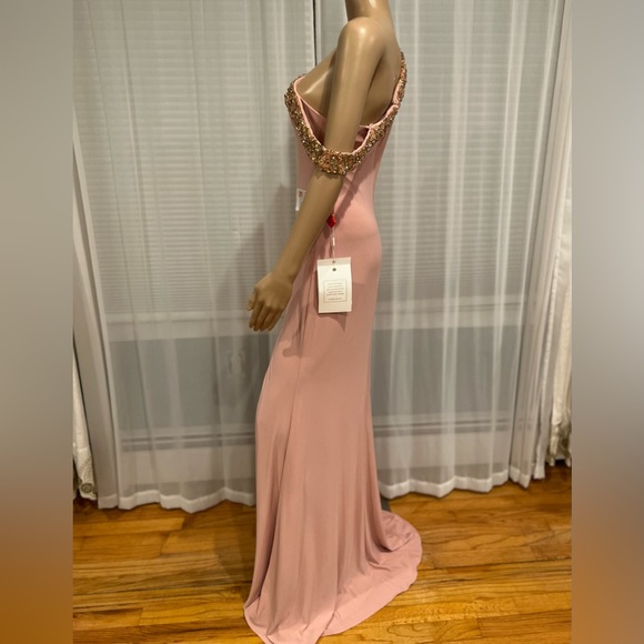 Mac Duggal High Slit Asymmetrical Dress - Picture 9 of 15